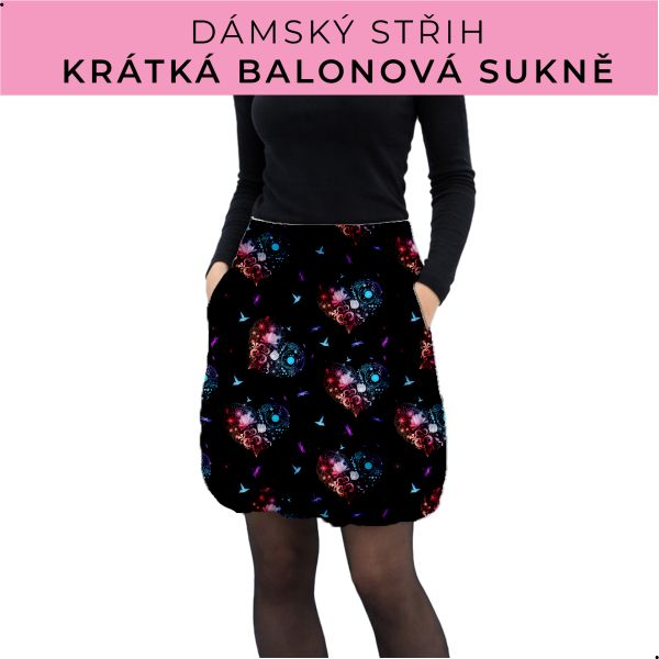 Dámský střih - balonová krátká sukně
