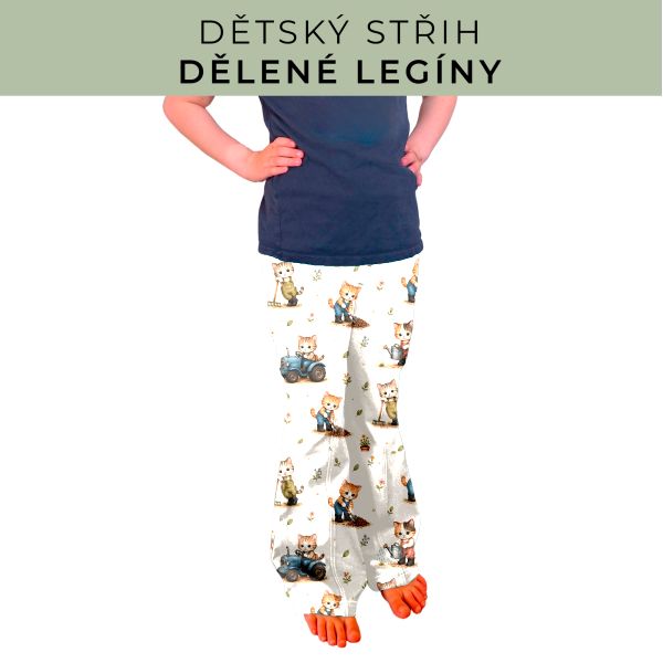 Dětský střih - Dělené legíny
