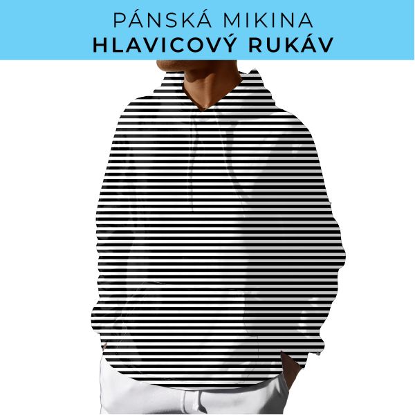 PÁNSKÝ střih - mikina s kapucí