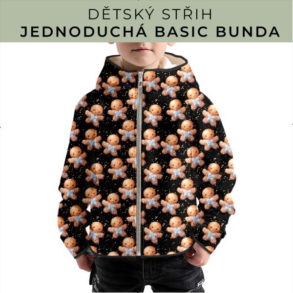Dětský střih - jednoduchá dětská BASIC  bunda