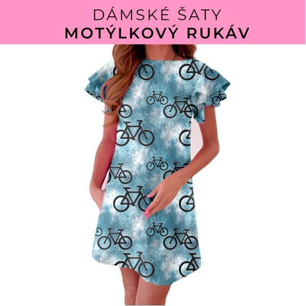 DÁMSKÝ střih - šaty s motýlkovým rukávem