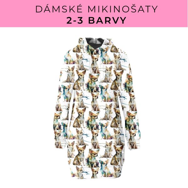 DÁMSKÝ střih - Mikinošaty 2-3 barvy