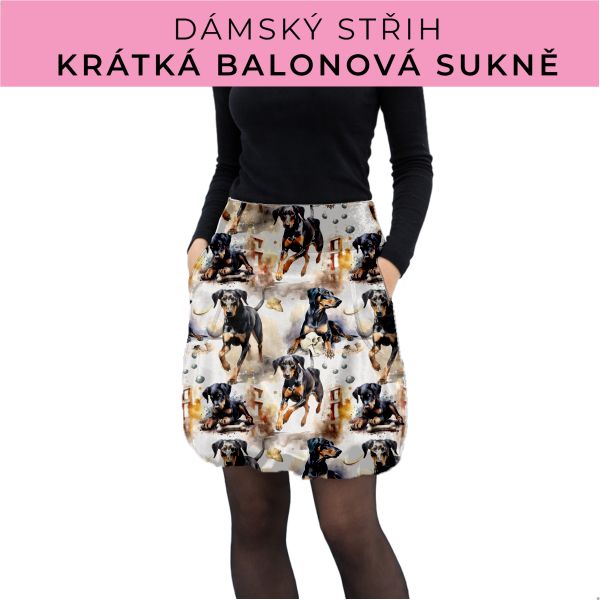 Dámský střih - balonová krátká sukně