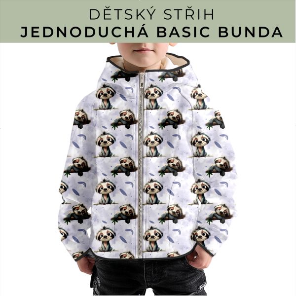 Dětský střih - jednoduchá dětská BASIC  bunda