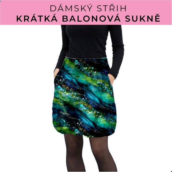 Dámský střih - balonová krátká sukně