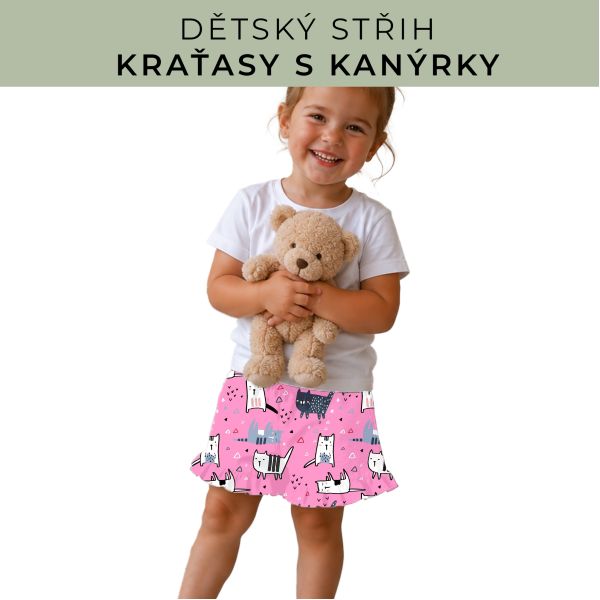 Dětský střih - Kraťásky s kanýrkem