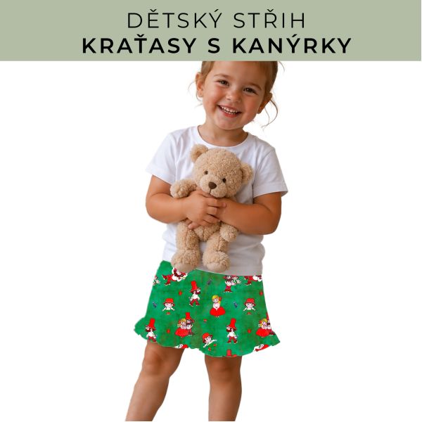 Dětský střih - Kraťásky s kanýrkem