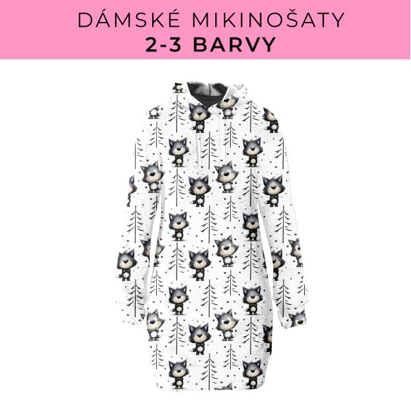 DÁMSKÝ střih - Mikinošaty 2-3 barvy