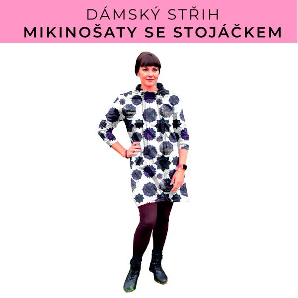 Dámský střih - mikinové šaty se stojáčkem