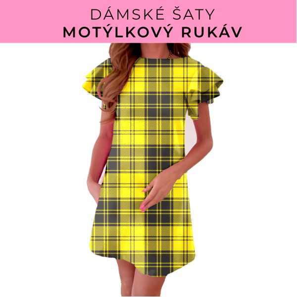 DÁMSKÝ střih - šaty s motýlkovým rukávem