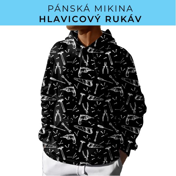 PÁNSKÝ střih - mikina s kapucí