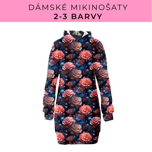 DÁMSKÝ střih - Mikinošaty 2-3 barvy