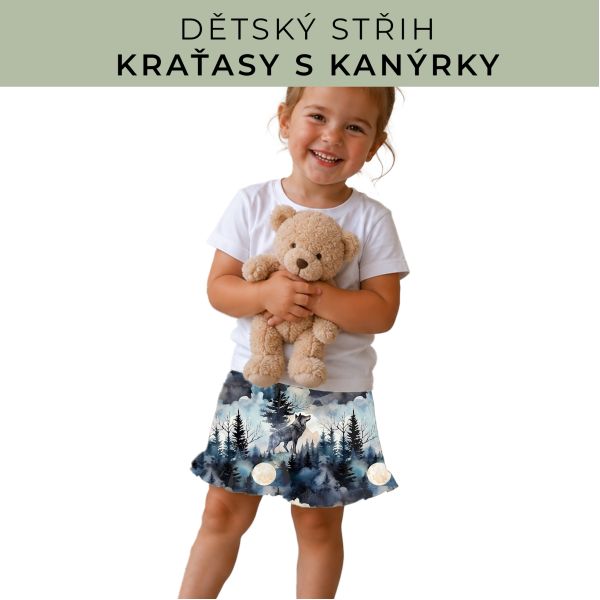 Dětský střih - Kraťásky s kanýrkem