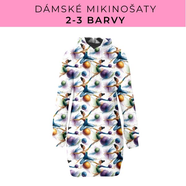DÁMSKÝ střih - Mikinošaty 2-3 barvy