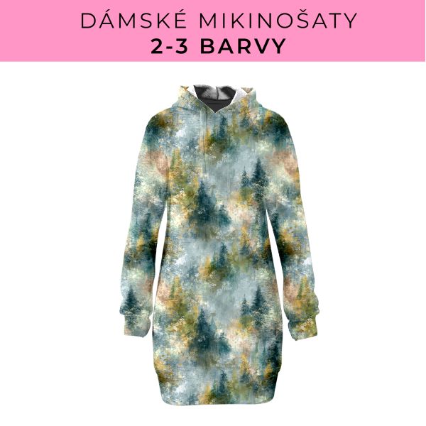 DÁMSKÝ střih - Mikinošaty 2-3 barvy