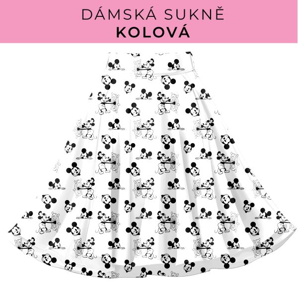 DÁMSKÝ střih - Kolová sukně