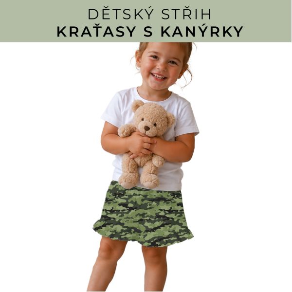 Dětský střih - Kraťásky s kanýrkem