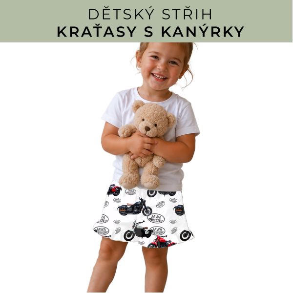 Dětský střih - Kraťásky s kanýrkem