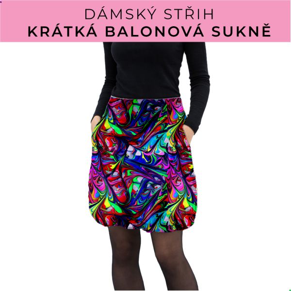 Dámský střih - balonová krátká sukně