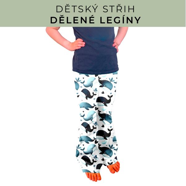 Dětský střih - Dělené legíny