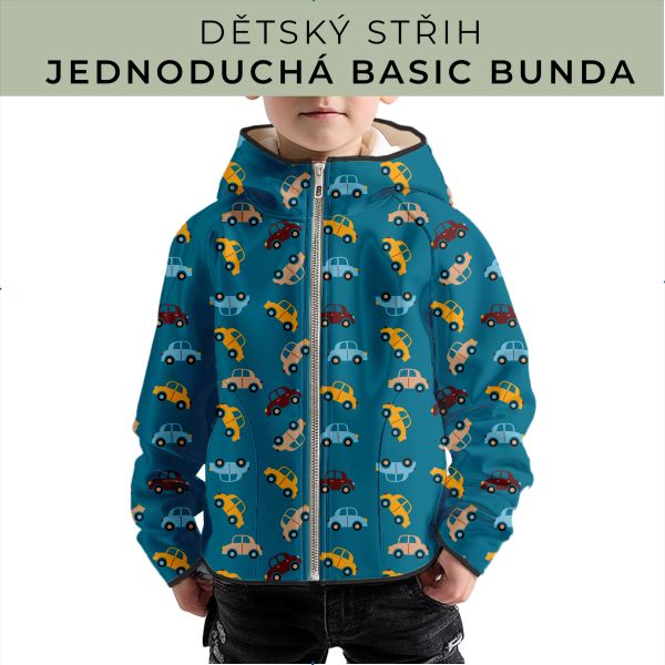 Dětský střih - jednoduchá dětská BASIC  bunda