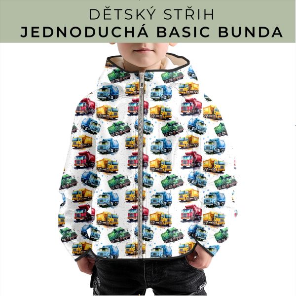 Dětský střih - jednoduchá dětská BASIC  bunda