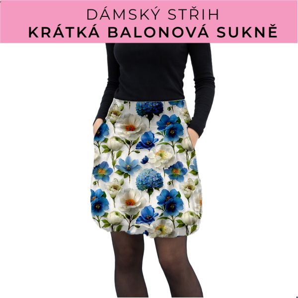 Dámský střih - balonová krátká sukně