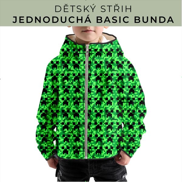 Dětský střih - jednoduchá dětská BASIC  bunda