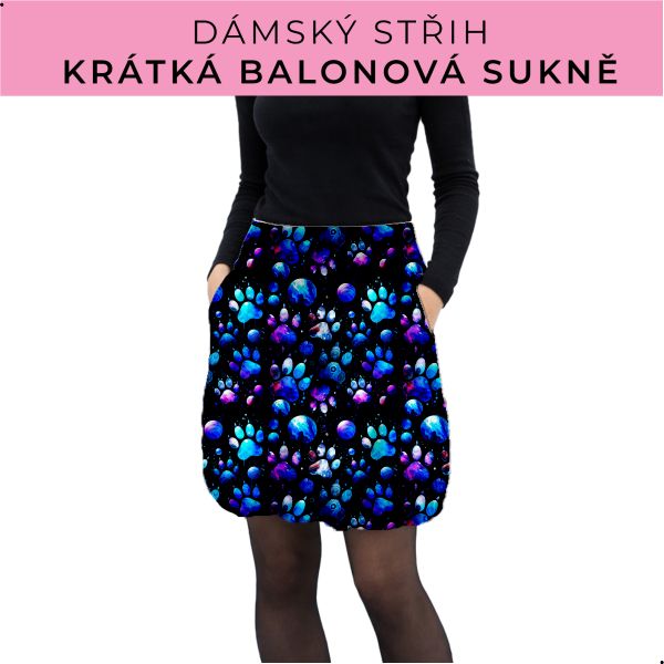 Dámský střih - balonová krátká sukně