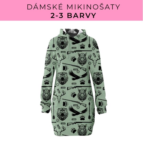 DÁMSKÝ střih - Mikinošaty 2-3 barvy