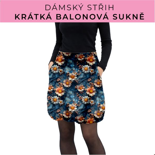 Dámský střih - balonová krátká sukně