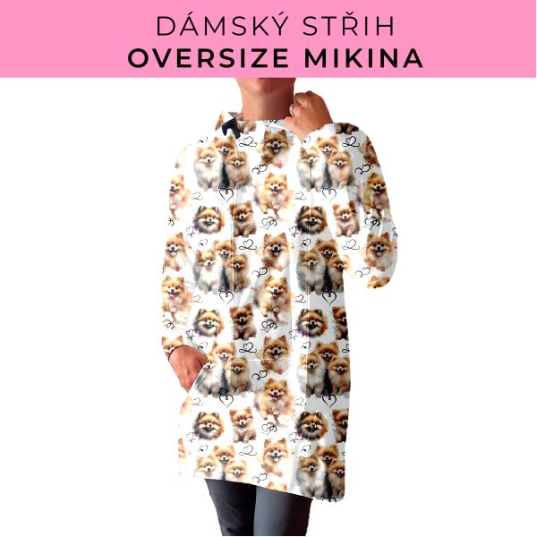 DÁMSKÝ střih - Oversize mikina