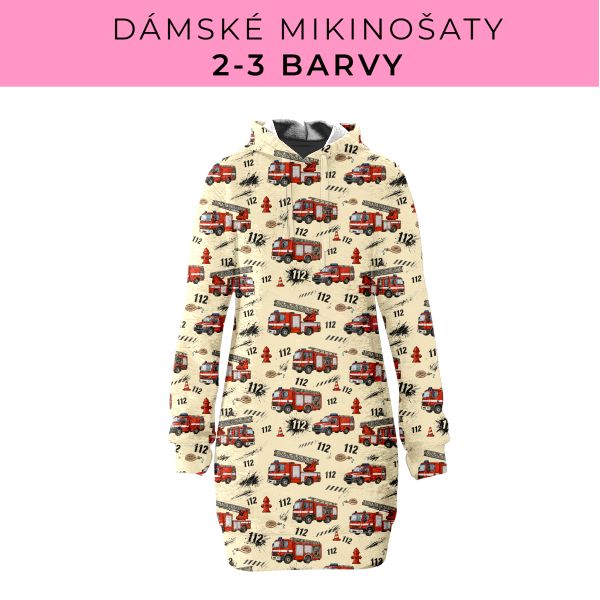 DÁMSKÝ střih - Mikinošaty 2-3 barvy