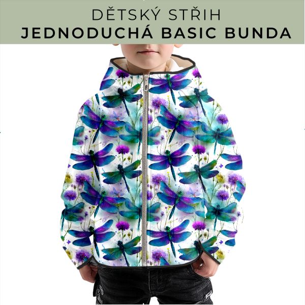 Dětský střih - jednoduchá dětská BASIC  bunda