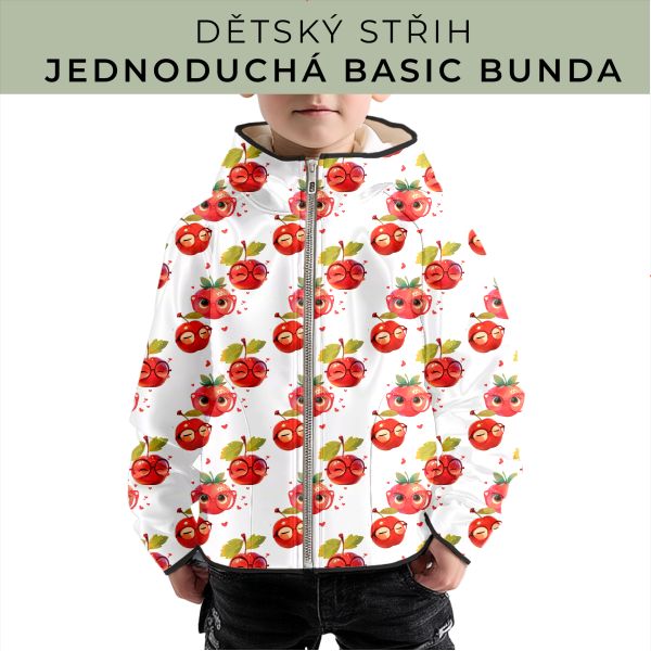 Dětský střih - jednoduchá dětská BASIC  bunda