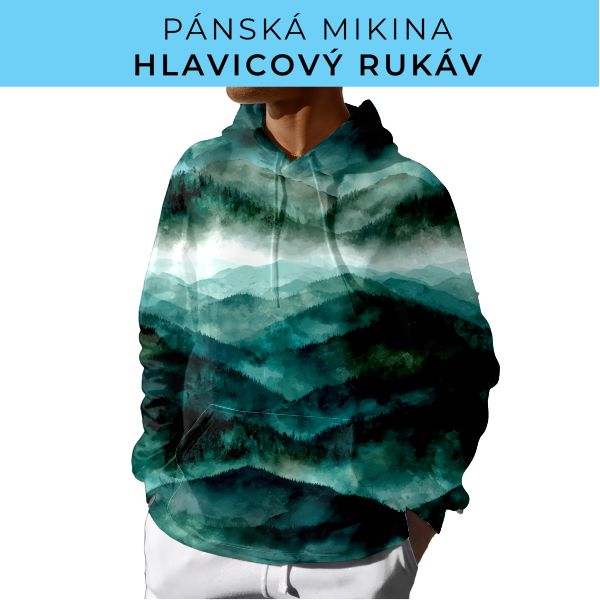 PÁNSKÝ střih - mikina s kapucí