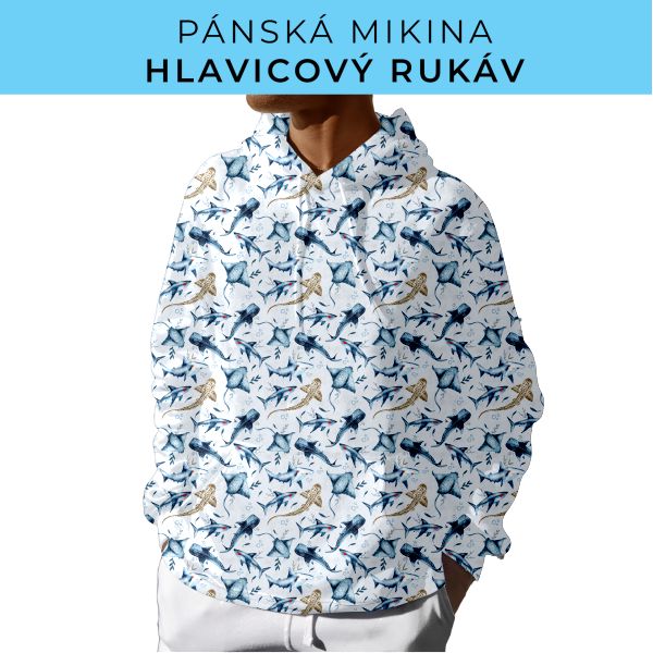 PÁNSKÝ střih - mikina s kapucí