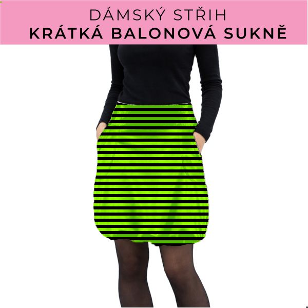 Dámský střih - balonová krátká sukně