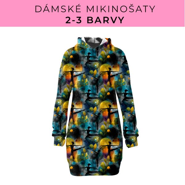 DÁMSKÝ střih - Mikinošaty 2-3 barvy