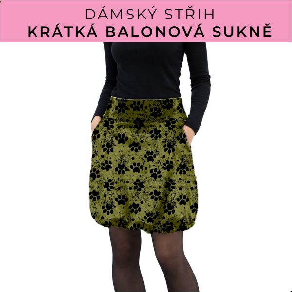 Dámský střih - balonová krátká sukně