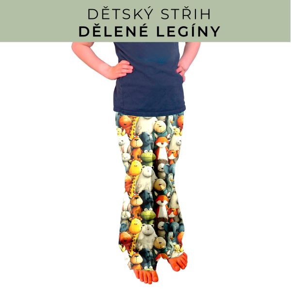Dětský střih - Dělené legíny