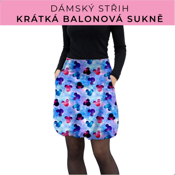 Dámský střih - balonová krátká sukně
