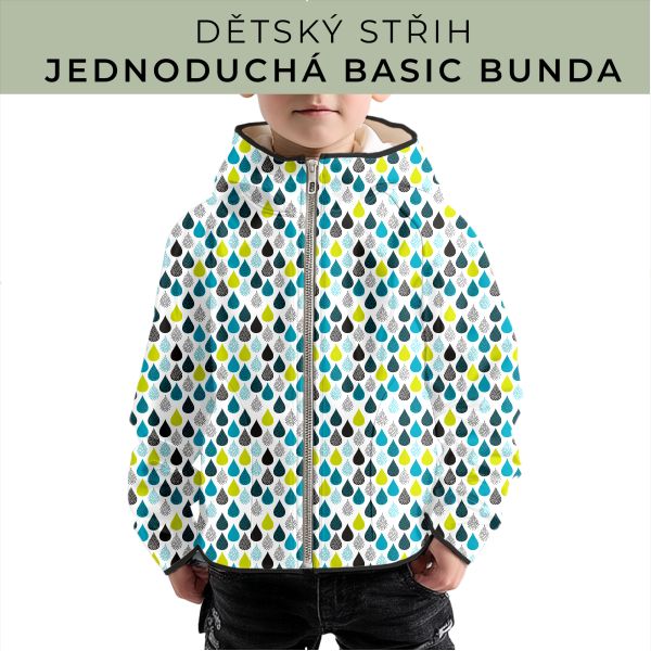 Dětský střih - jednoduchá dětská BASIC  bunda