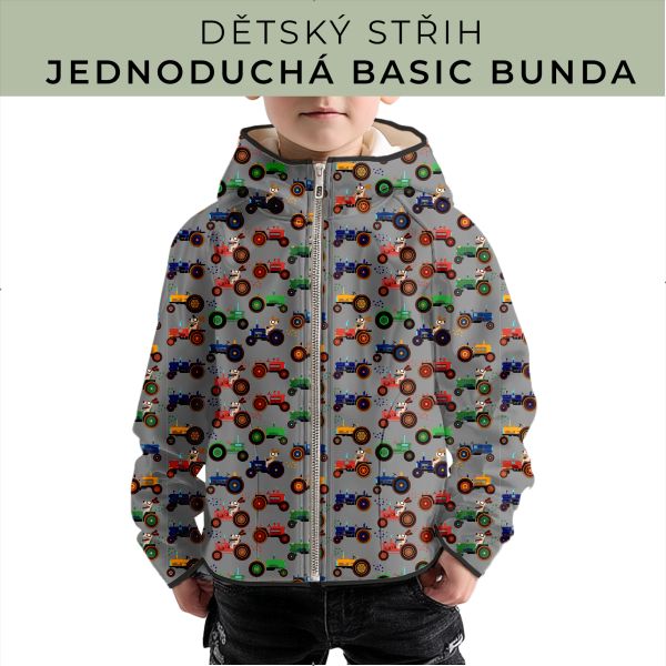 Dětský střih - jednoduchá dětská BASIC  bunda