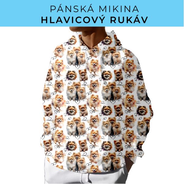PÁNSKÝ střih - mikina s kapucí