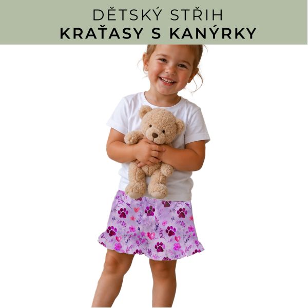 Dětský střih - Kraťásky s kanýrkem