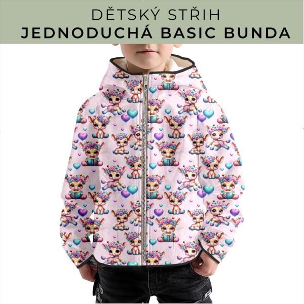 Dětský střih - jednoduchá dětská BASIC  bunda