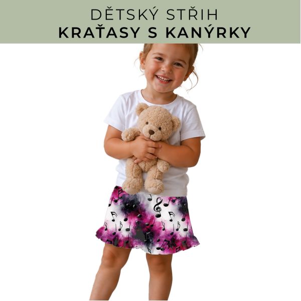 Dětský střih - Kraťásky s kanýrkem