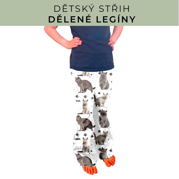 Dětský střih - Dělené legíny