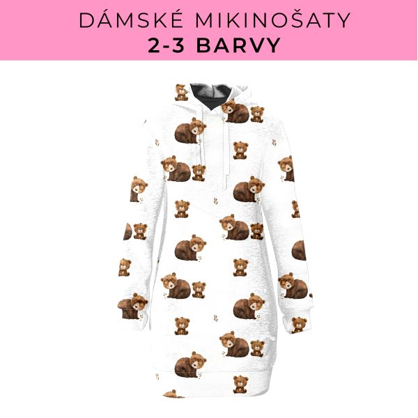 DÁMSKÝ střih - Mikinošaty 2-3 barvy